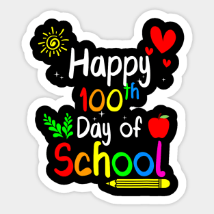 Happy 100Th Day Of School 100 Days Of School Teacher Sticker